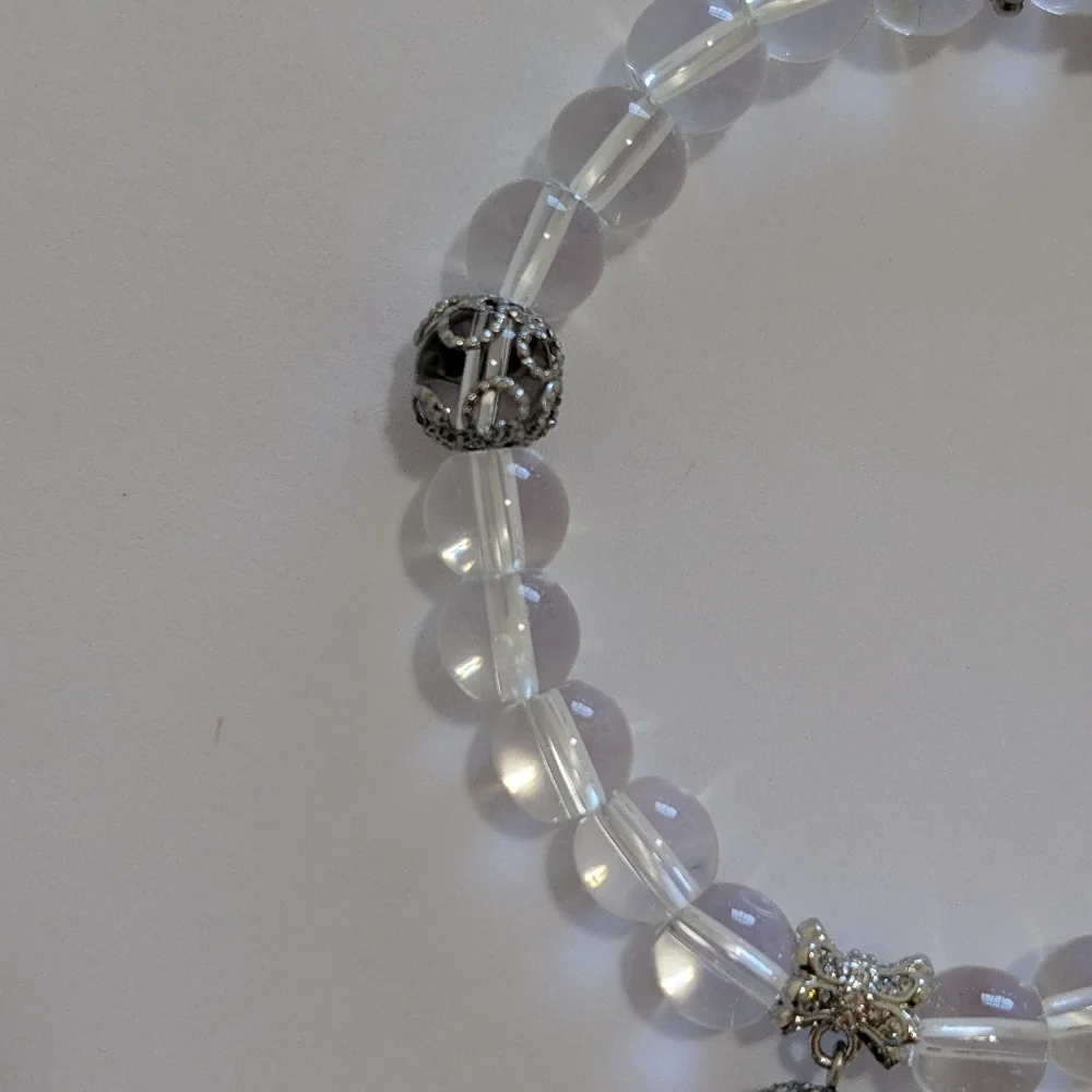 Clear Quartz Bracelet With Charm - Picture 8 of 10